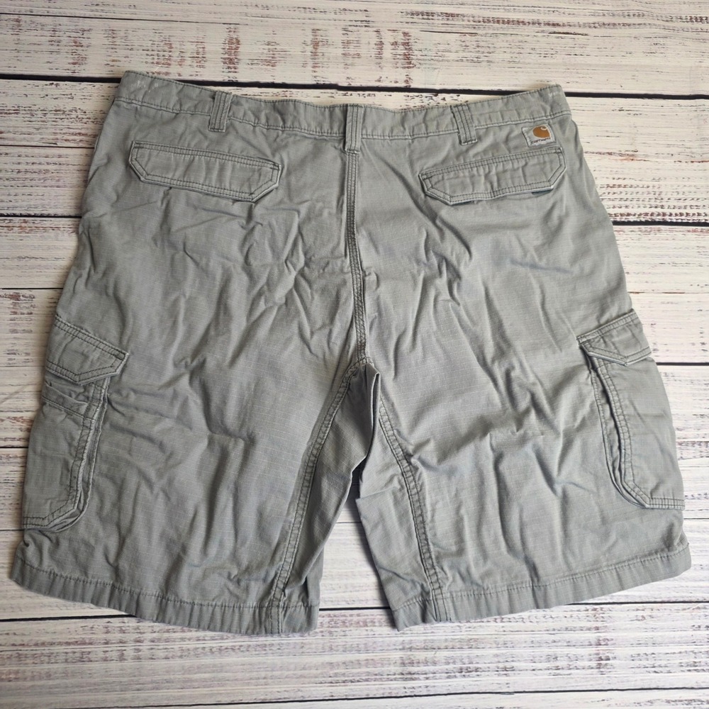Carhartt Force Men Grey Ripstop Relaxed Fit Cargo Shorts Size 42 Utility Work